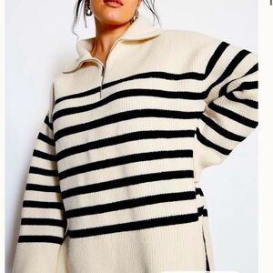 H&M maternity quarter zip sweater